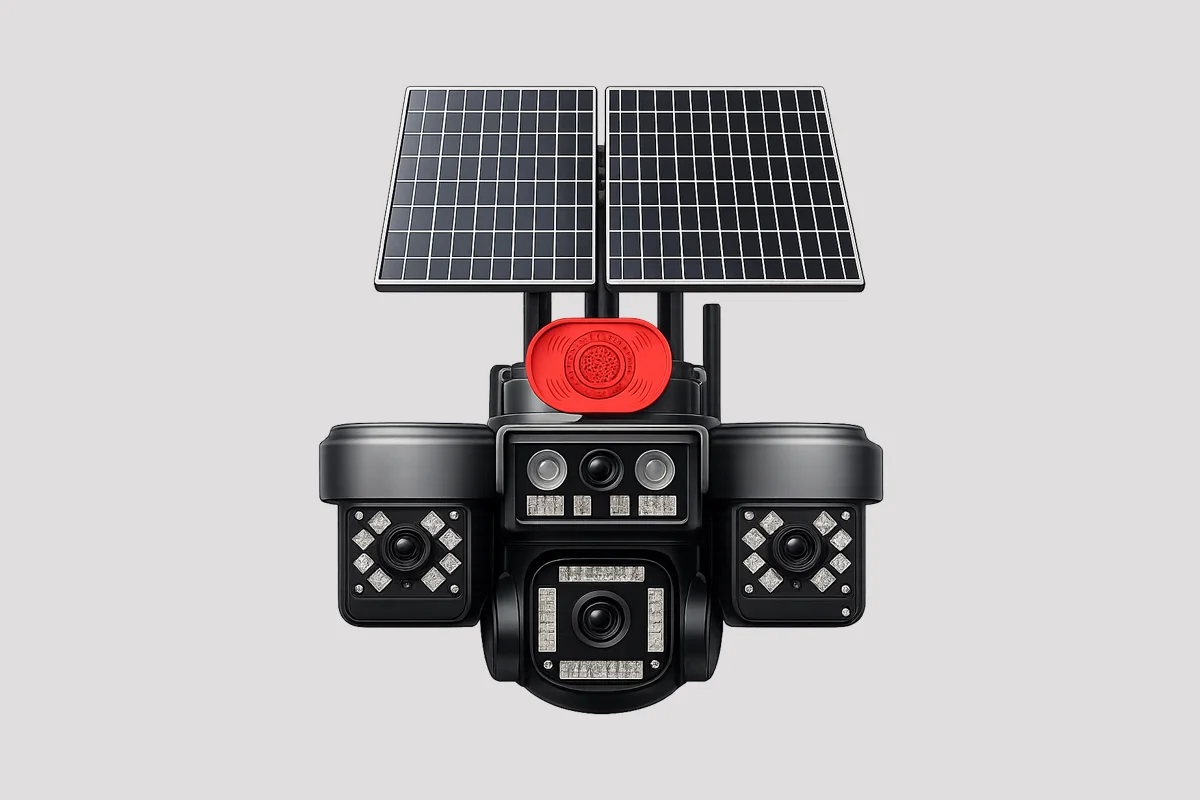 4 Lens 1 PTZ 4G Solar Camera - Snap Secure